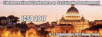 ICSD 2017 : 5th International Conference on Sustainable Development